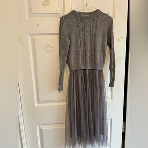 Gray Midi Dress